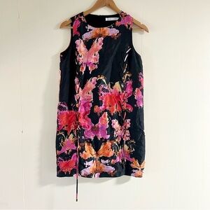 See by Chloe Silk Watercolor‎ Lace Up Dress in Black sz 2